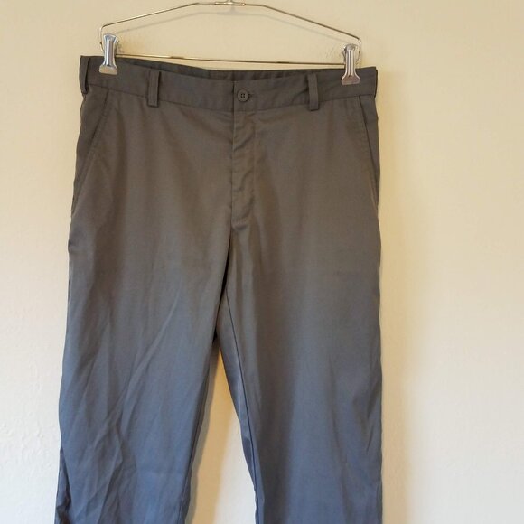 Nike Golf Pants Mens 32x34 Classic Fit Gray Flat Front Dri-Fit Tech 472532-021 - Picture 3 of 11